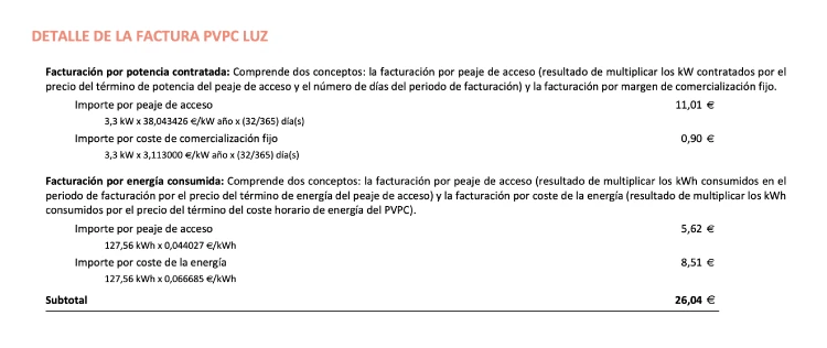 factura luz baser