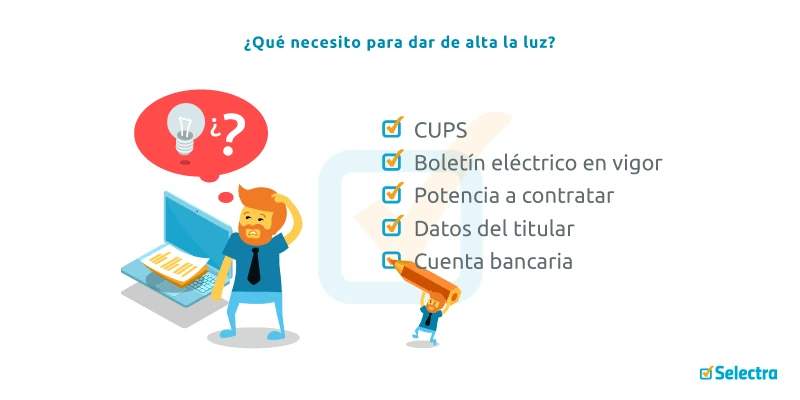 Documentación para el alta de luz