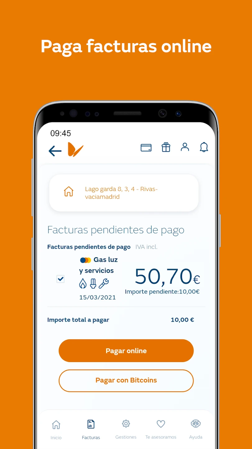 App Naturgy Clientes — pagar factura