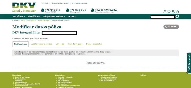 Modificaciones póliza DKV